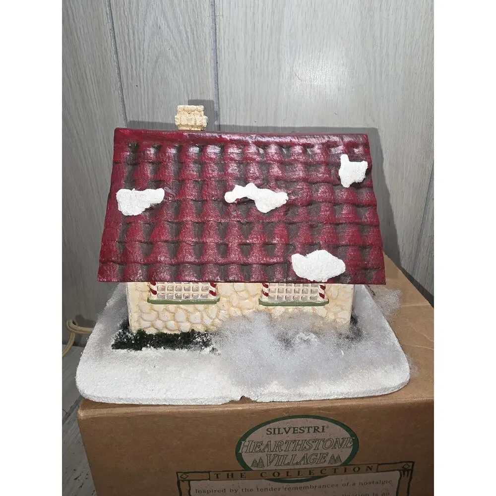 Vtg 1992 Hearthstone Candy Cottage Village House Light Up Christmas Silvestri